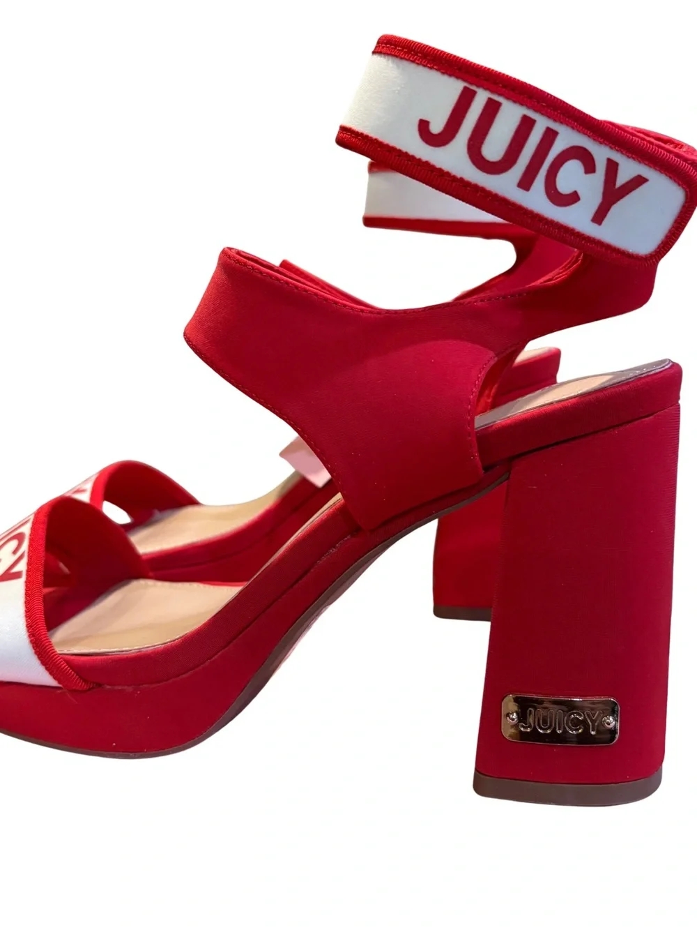 NWT Juicy Couture JC-Glisten Red Platform Heels Size 10 Y2K Style Y2K inspired